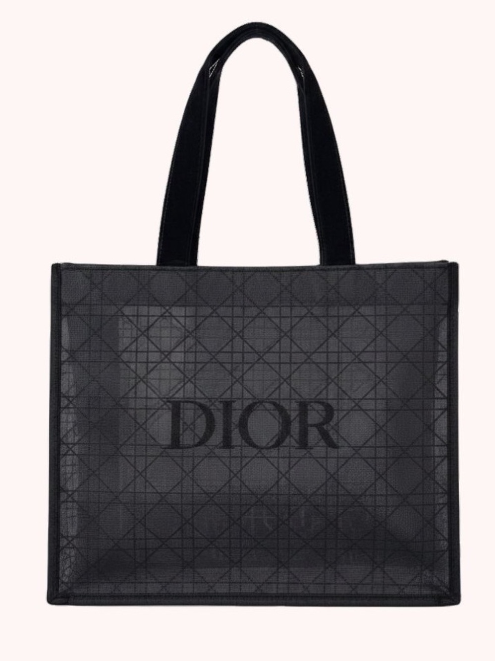 DIOR Beauty Black Mesh Tote Bag Large Logo Promotional VIP item